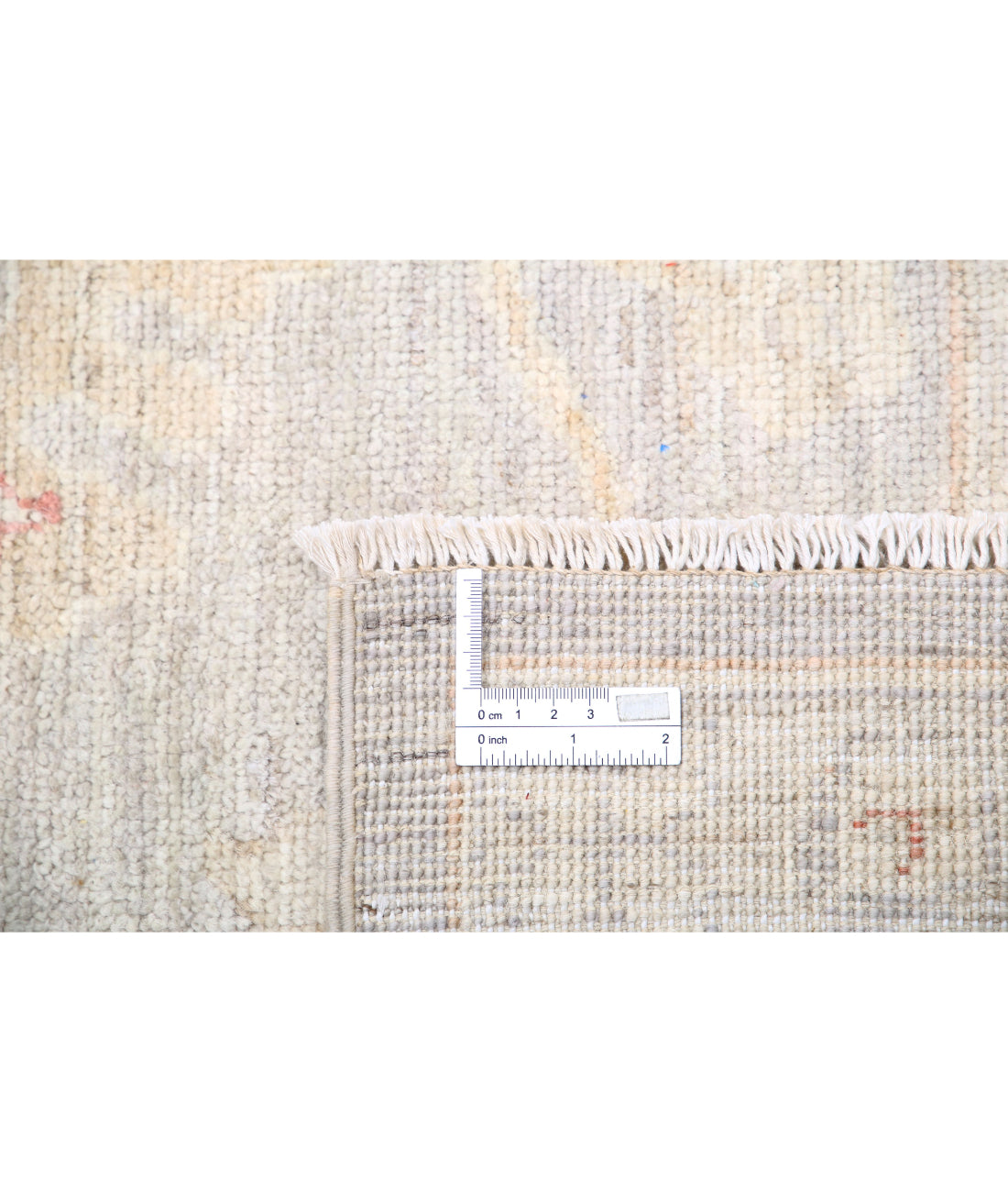 Hand Knotted Oushak Wool Rug - 9'0'' x 11'4'' 9'0'' x 11'4'' (270 X 340) / Grey / Ivory