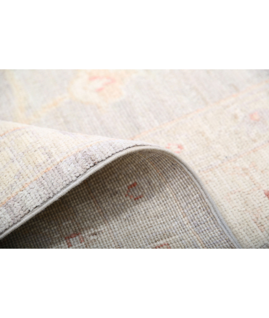 Hand Knotted Oushak Wool Rug - 9'0'' x 11'4''