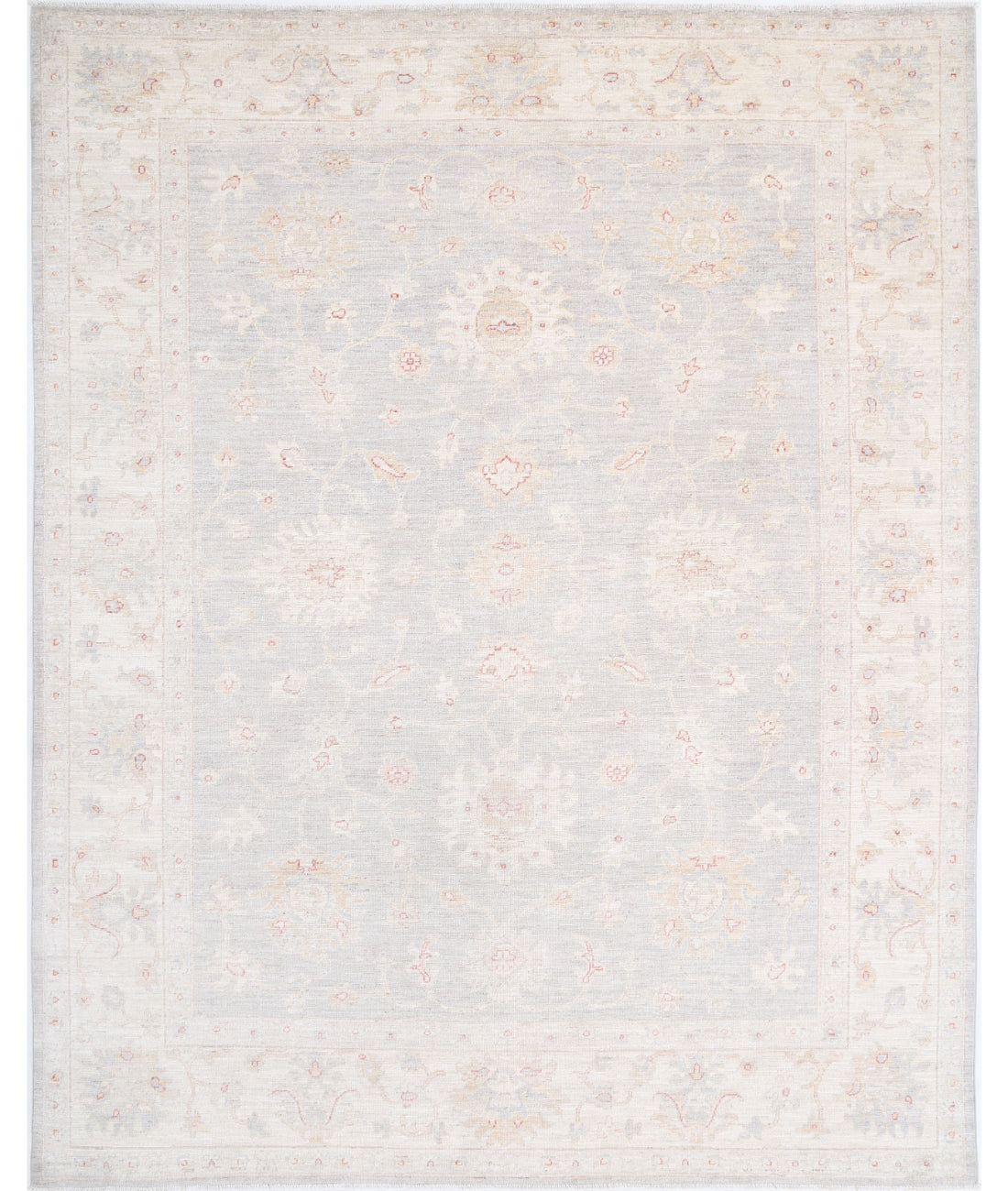 Hand Knotted Oushak Wool Rug - 9'0'' x 11'4''
