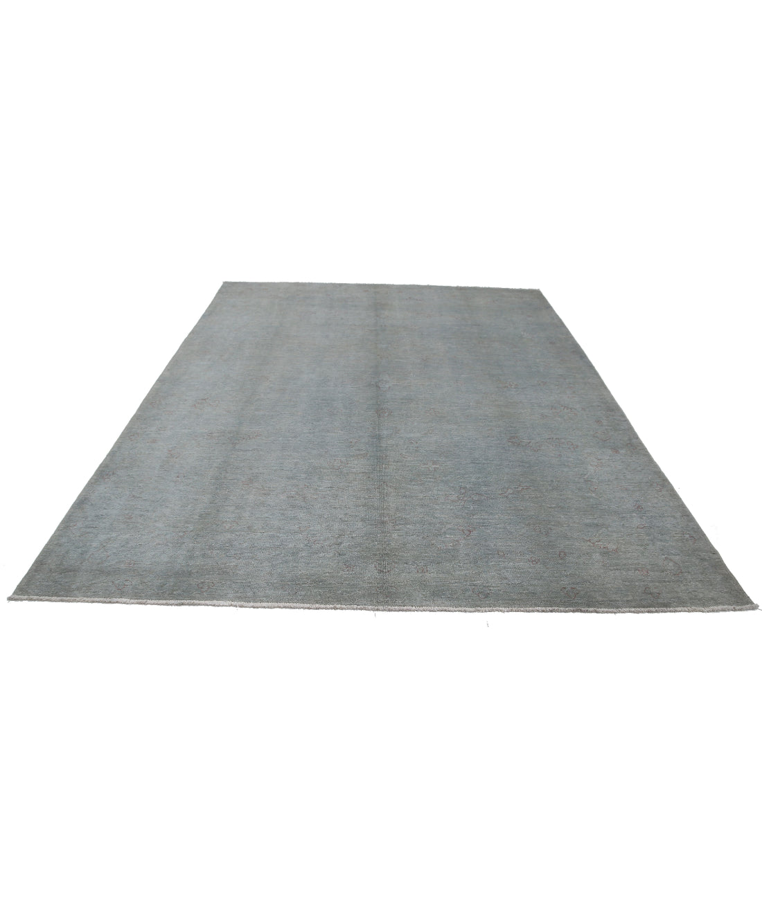 Hand Knotted Overdye Wool Rug - 7'11'' x 9'11'' 7'11'' x 9'11'' (238 X 298) / Grey / Grey