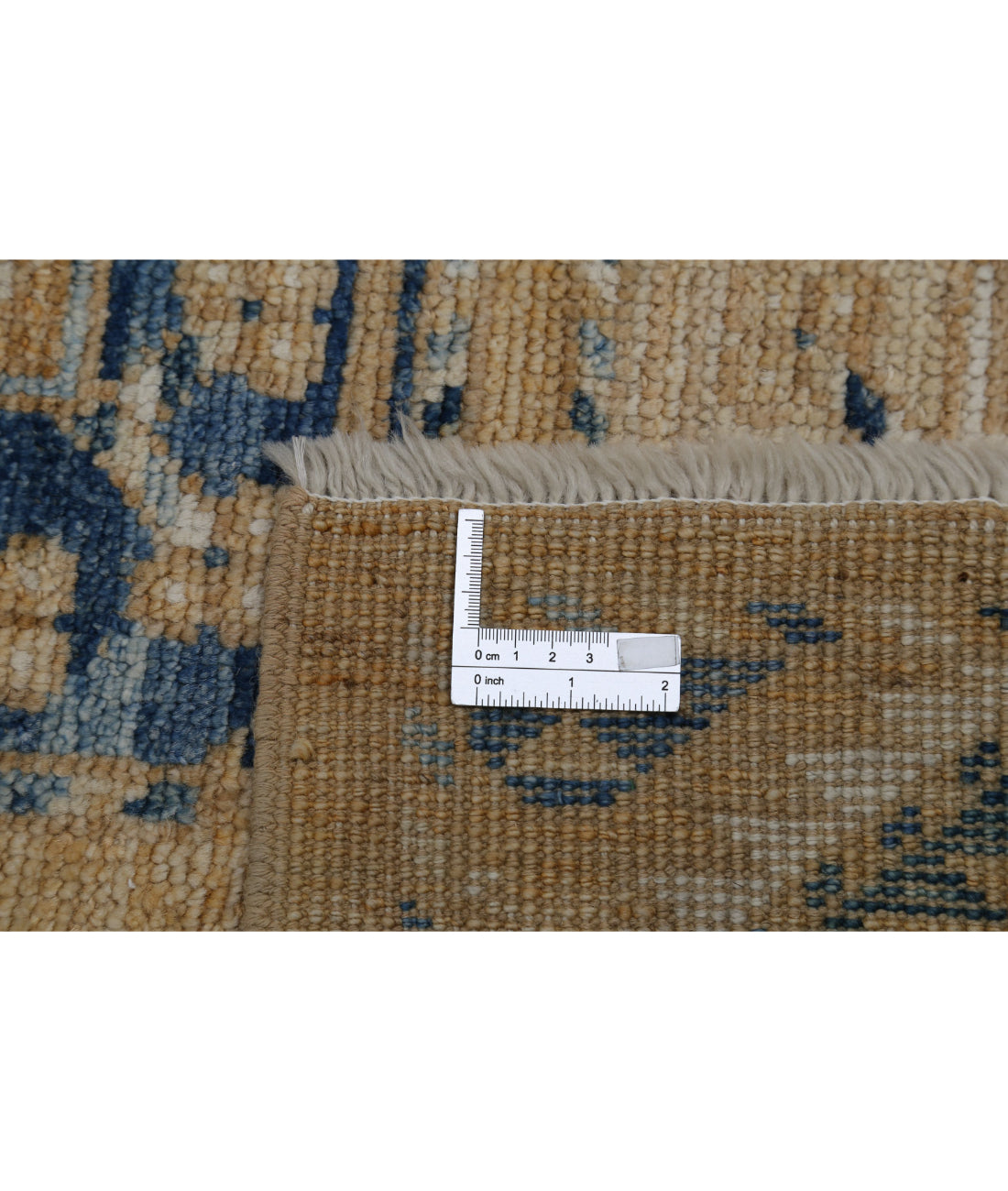 Hand Knotted Oushak Wool Rug - 12'10'' x 17'2'' 12'10'' x 17'2'' (385 X 515) / Gold / Blue