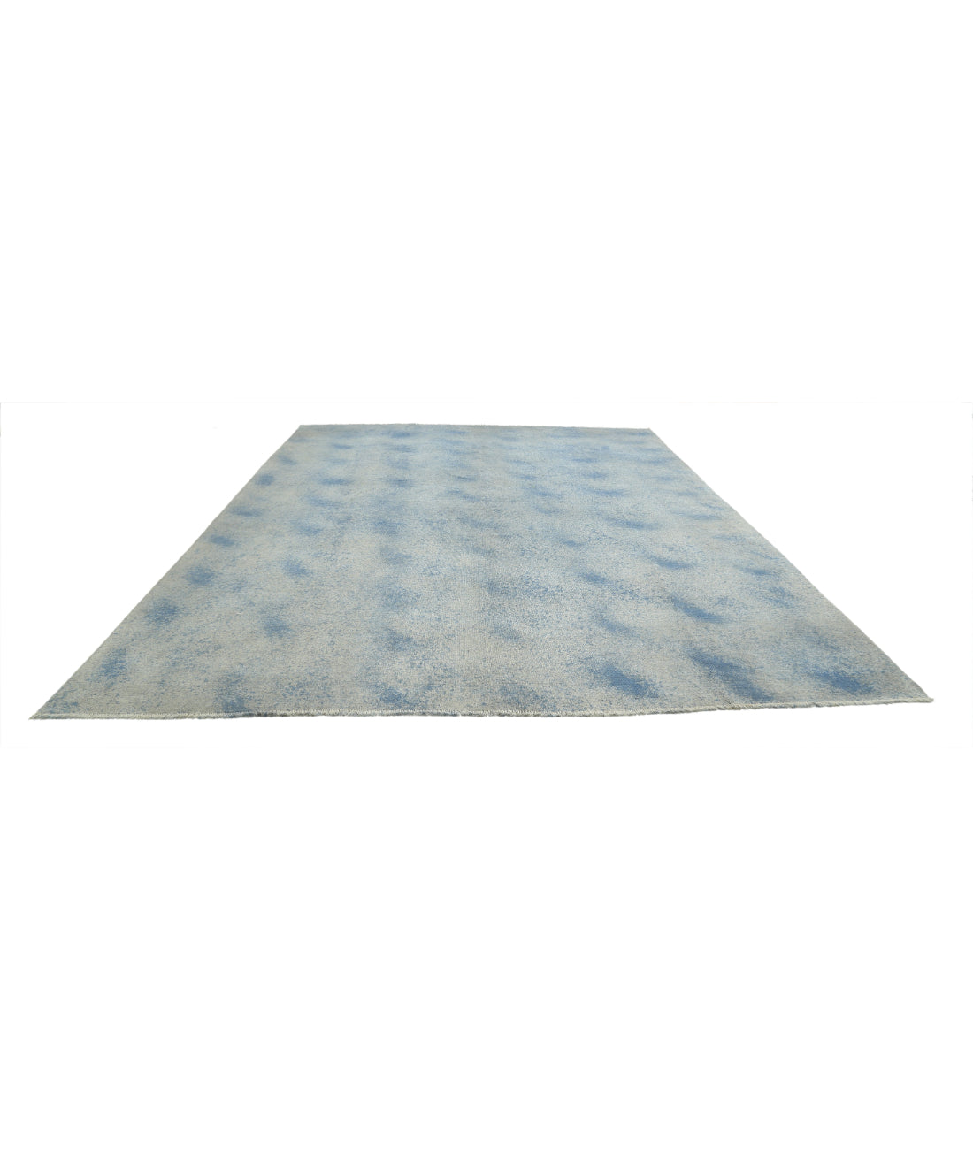 Hand Knotted Overdye Wool Rug - 10'2'' x 13'6'' 10'2'' x 13'6'' (305 X 405) / Grey / Blue