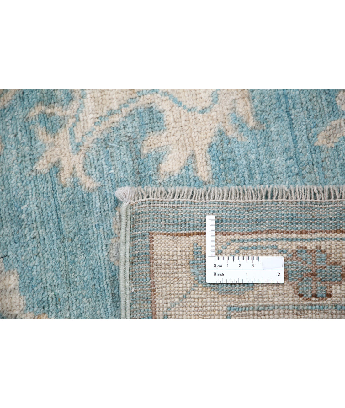 Hand Knotted Oushak Wool Rug - 7'11'' x 9'5'' 7'11'' x 9'5'' (238 X 283) / Green / Ivory