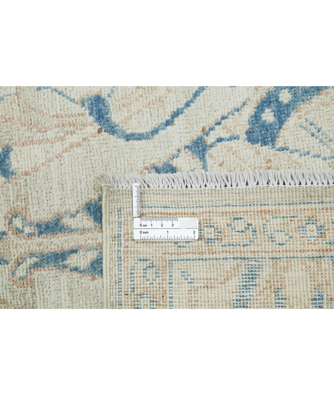 Hand Knotted Oushak Wool Rug - 8'8'' x 12'0'' 8'8'' x 12'0'' (260 X 360) / Ivory / Ivory