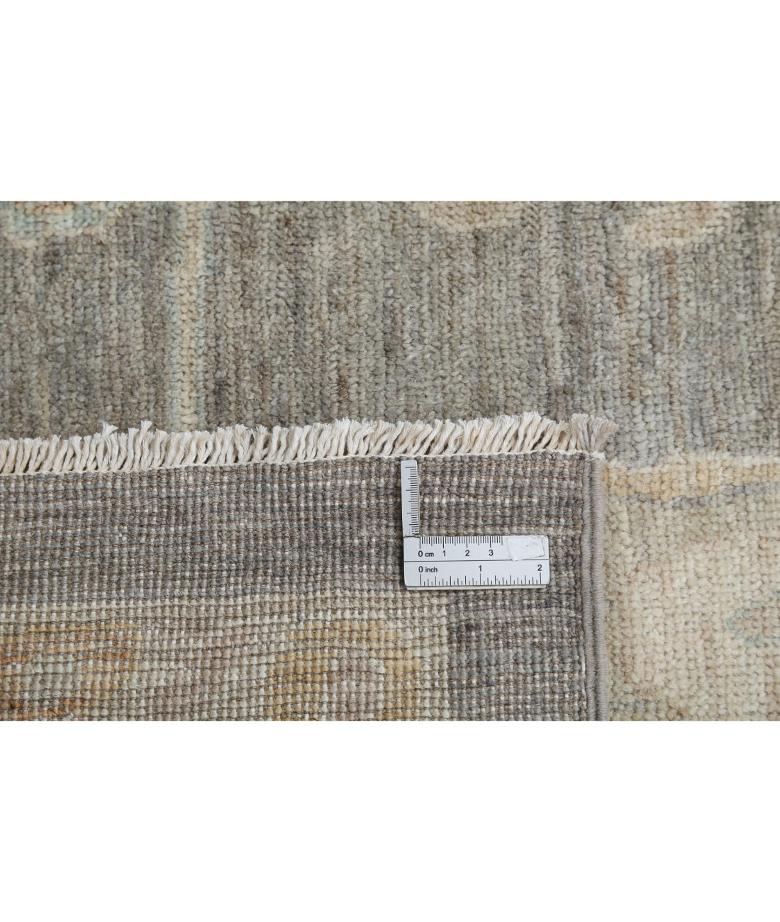 Hand Knotted Oushak Wool Rug - 9'9'' x 12'11''