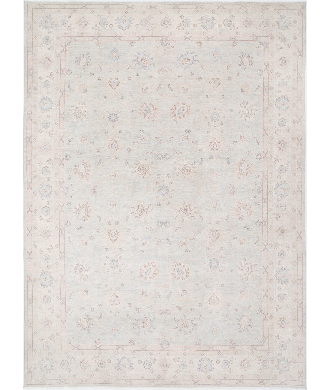 Hand Knotted Oushak Wool Rug - 12'9'' x 17'7''