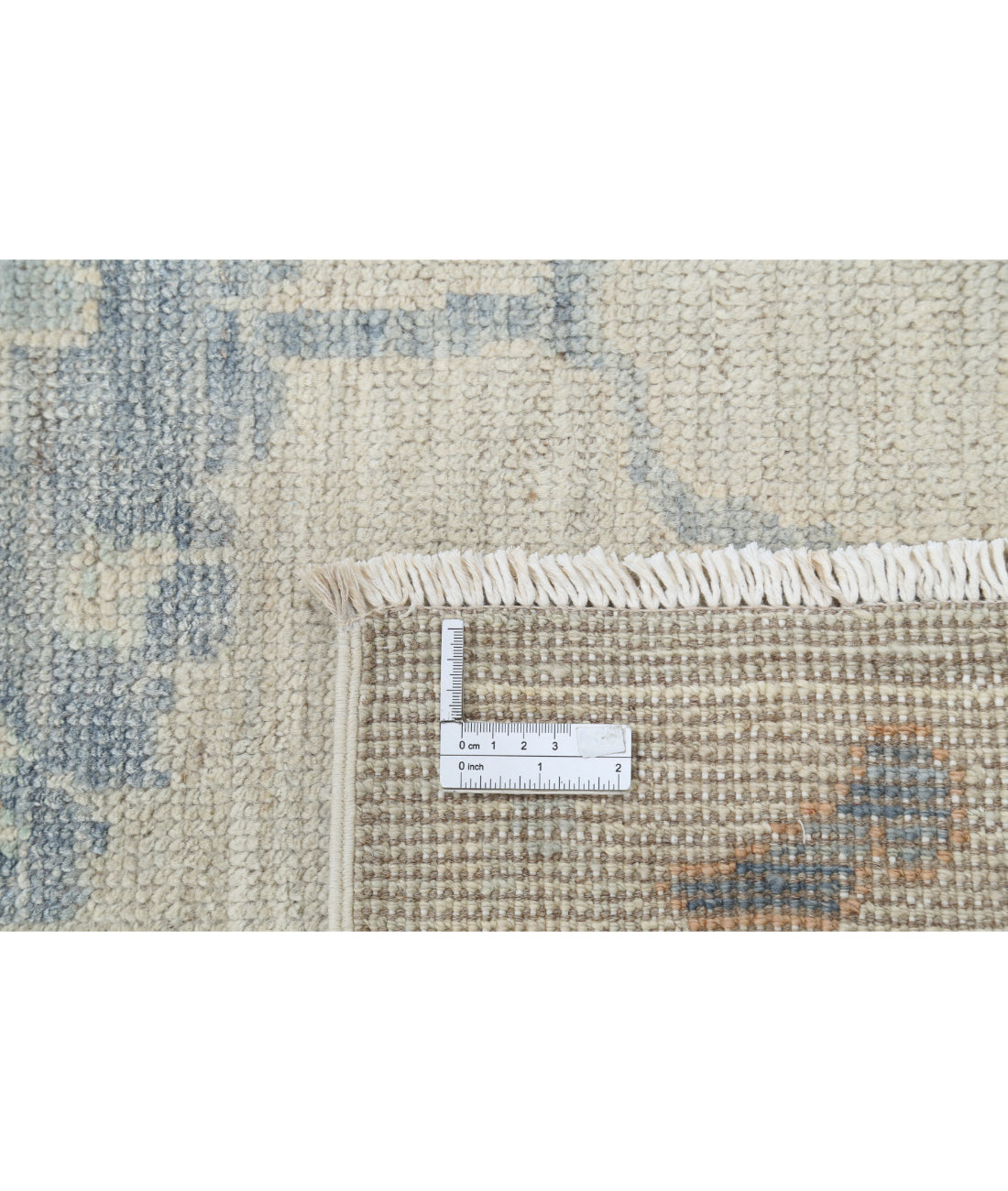 Hand Knotted Oushak Wool Rug - 9'3'' x 11'11'' 9'3'' x 11'11'' (278 X 358) / Grey / Blue