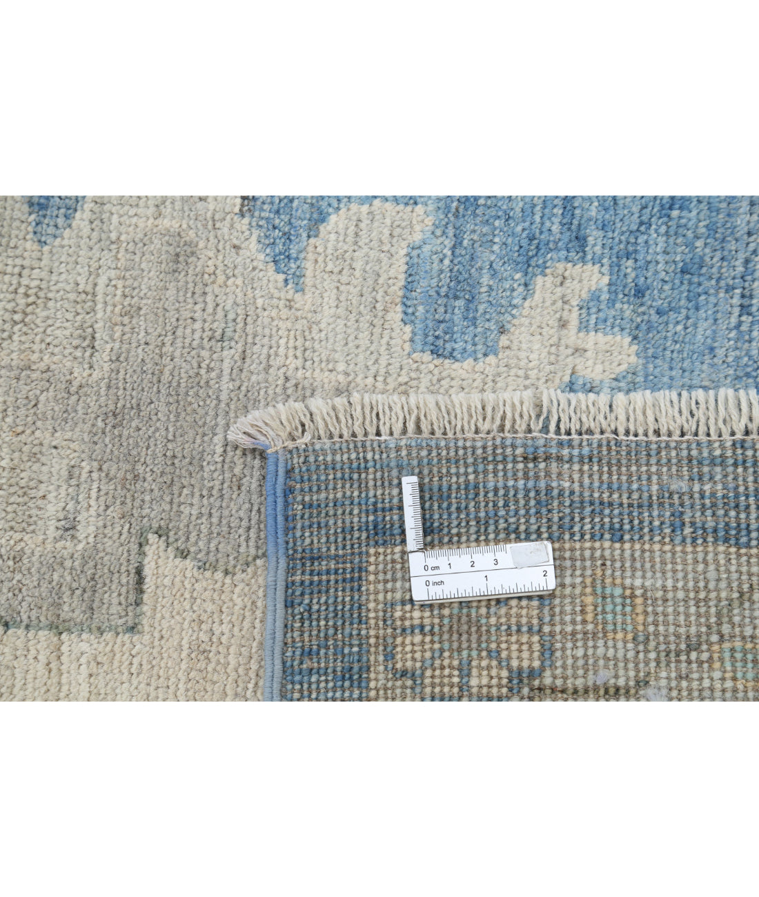 Hand Knotted Oushak Wool Rug - 9'10'' x 13'6''