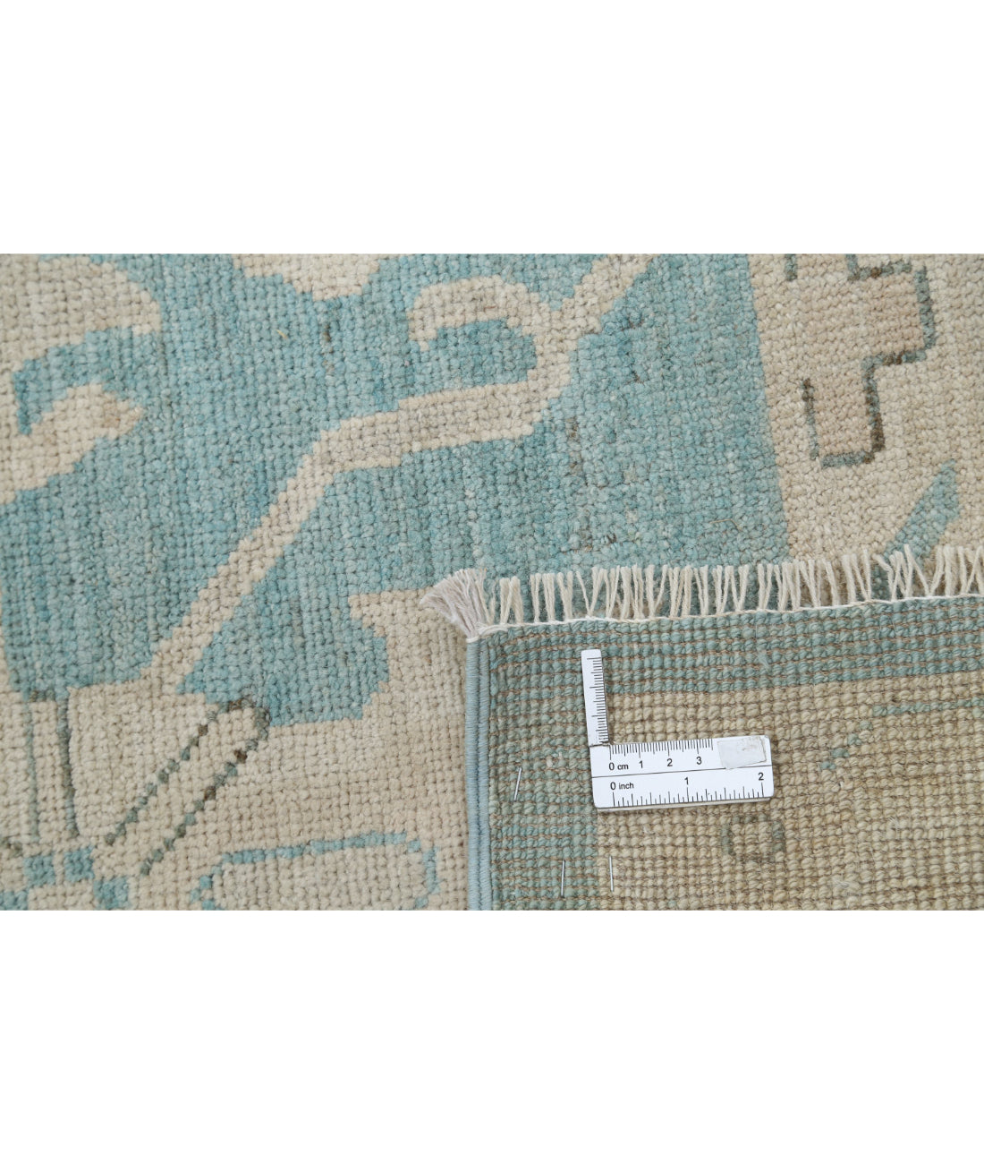 Hand Knotted Oushak Wool Rug - 9'11'' x 13'5''