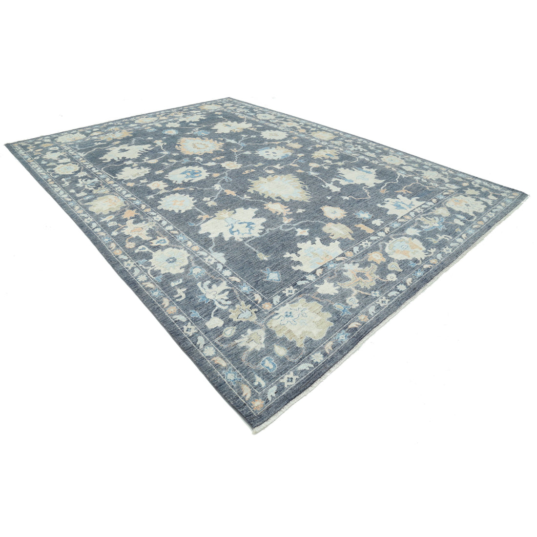 Alfombra de lana Oushak anudada a mano - 10'4'' x 13'11''