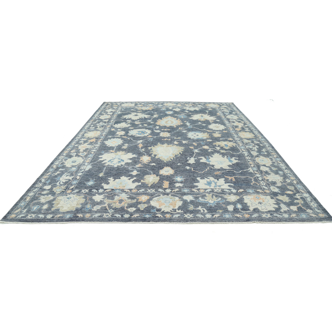 Alfombra de lana Oushak anudada a mano - 10'4'' x 13'11''