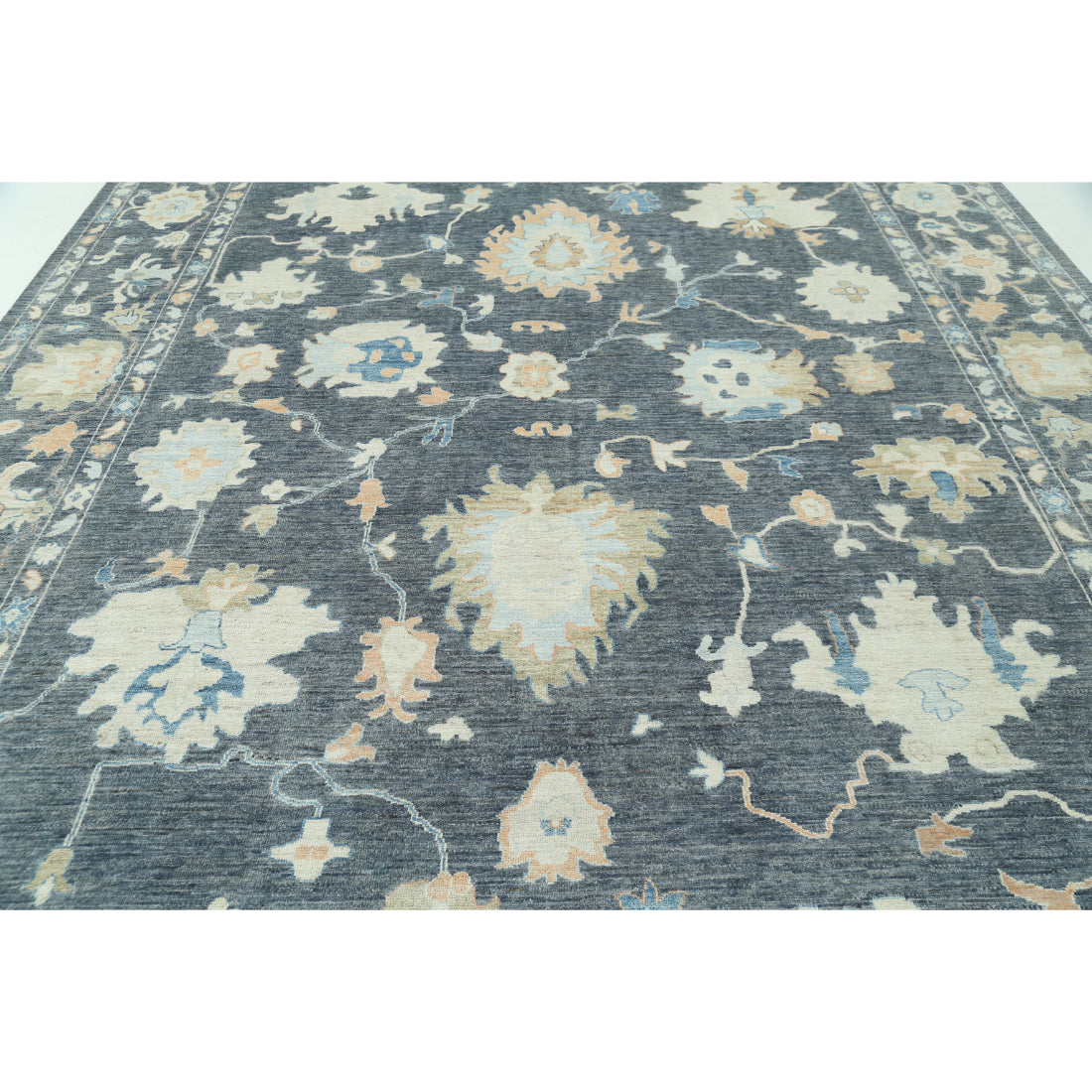 Alfombra de lana Oushak anudada a mano - 10'4'' x 13'11''