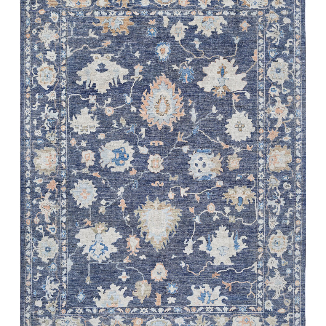 Alfombra de lana Oushak anudada a mano - 10'4'' x 13'11''