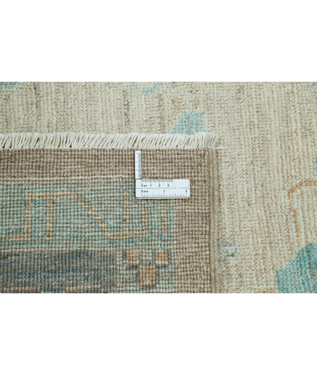 Hand Knotted Oushak Wool Rug - 9'0'' x 11'9''