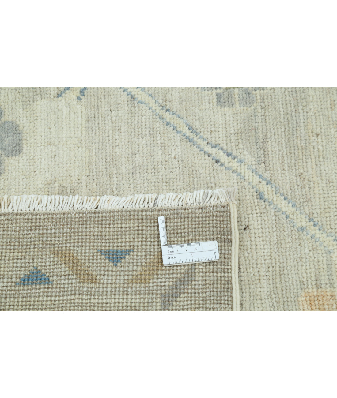 Hand Knotted Oushak Wool Rug - 9'2'' x 11'11'' 9'2'' x 11'11'' (275 X 358) / Grey / Ivory