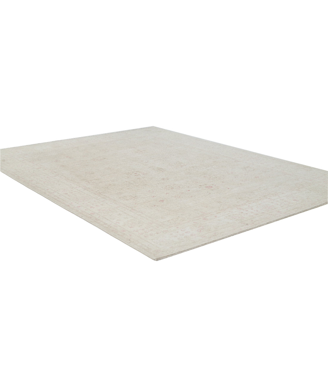 Hand Knotted Oushak Wool Rug - 8'9'' x 11'6'' 8'9'' x 11'6'' (263 X 345) / Beige / Ivory