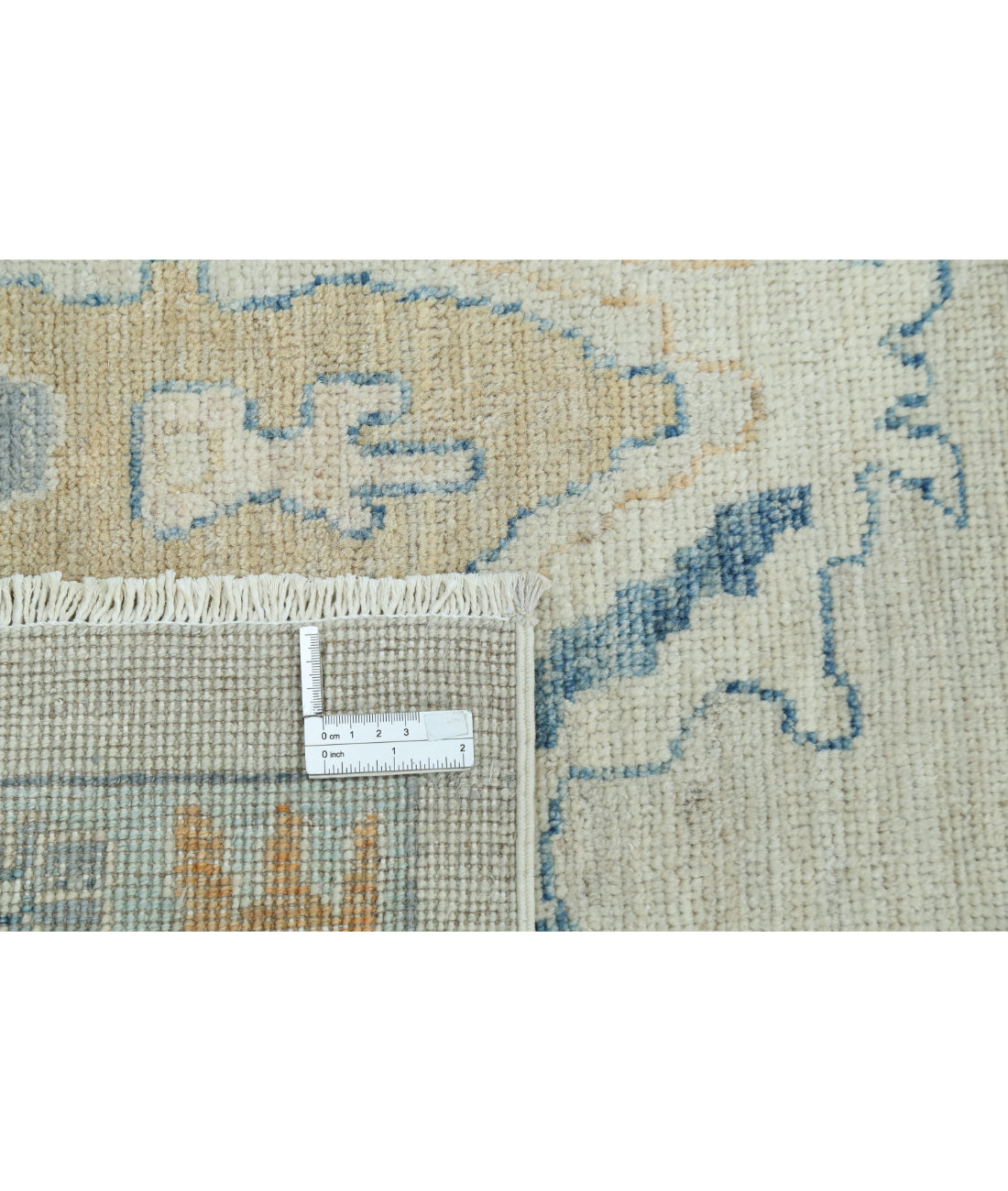 Hand Knotted Oushak Wool Rug - 9'11'' x 13'9''
