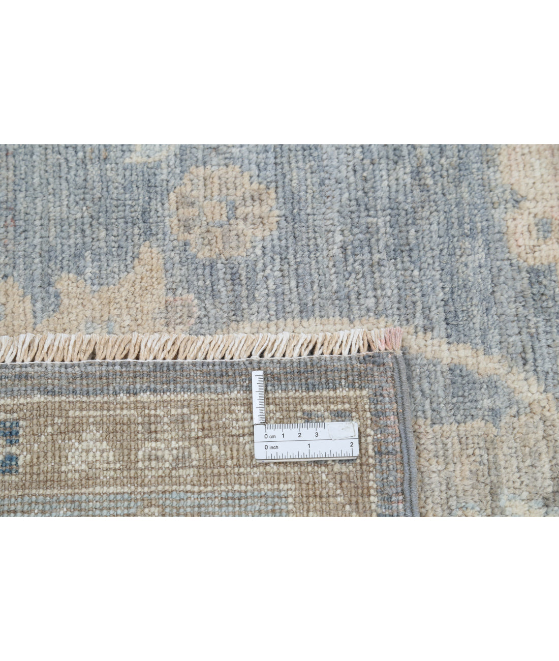 Hand Knotted Oushak Wool Rug - 5'10'' x 9'0''