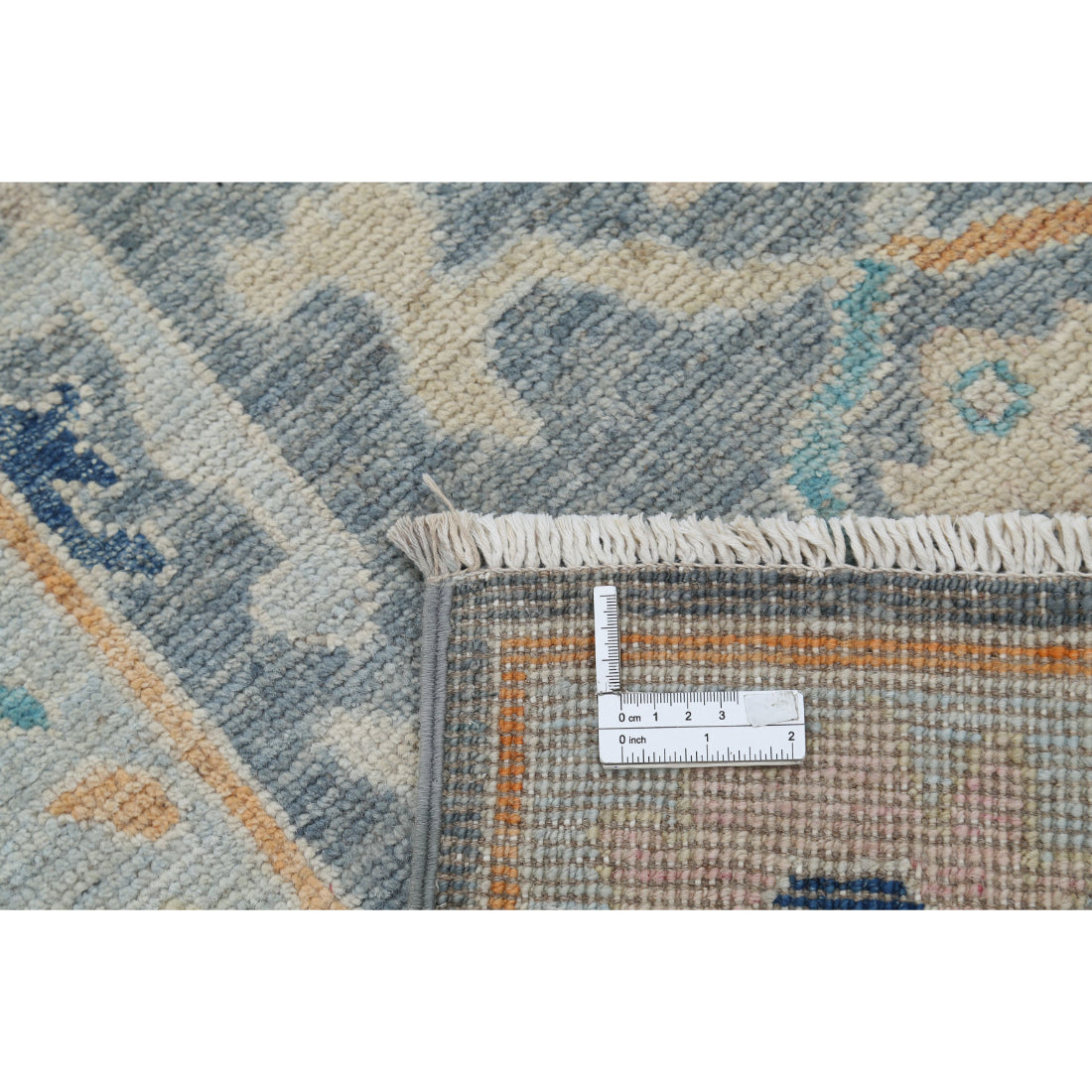 Alfombra de lana Oushak anudada a mano - 2'10'' x 9'4''