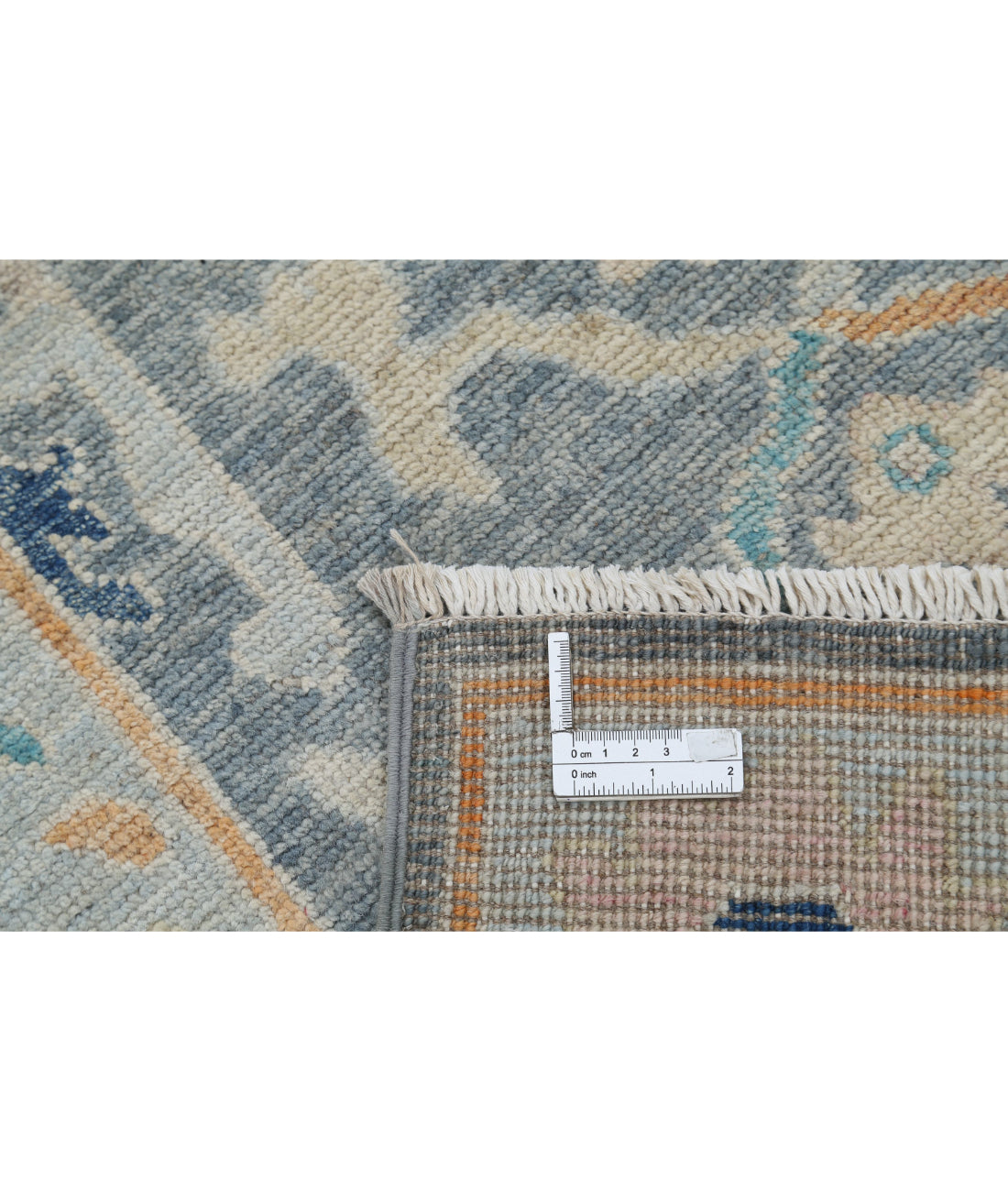 Hand Knotted Oushak Wool Rug - 2'10'' x 9'4''