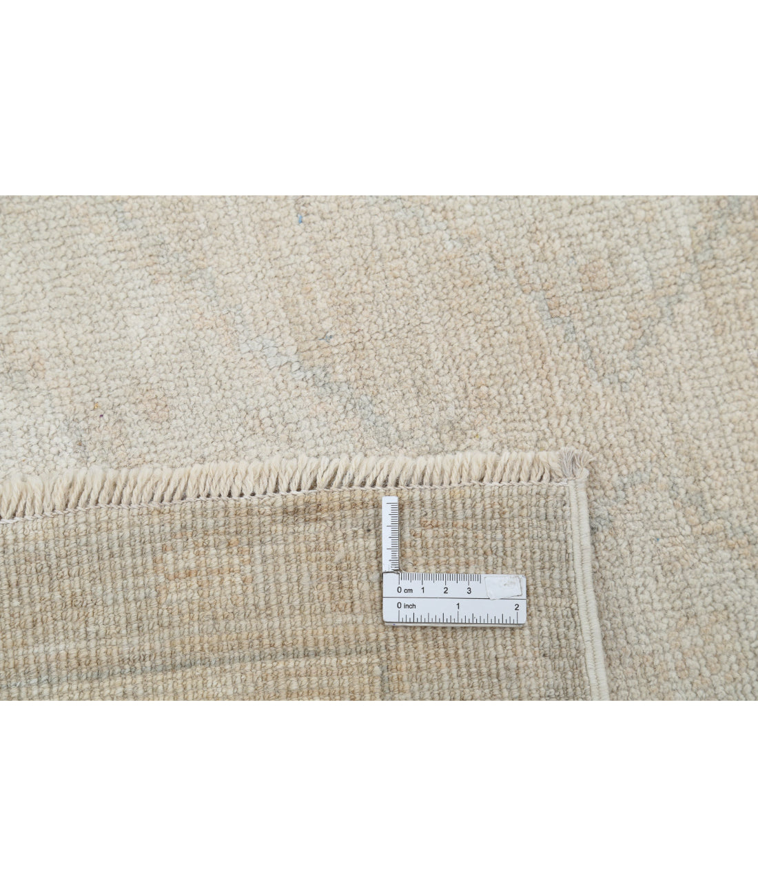 Hand Knotted Oushak Wool Rug - 6'2'' x 8'10'' 6'2'' x 8'10'' (185 X 265) / Taupe / Ivory
