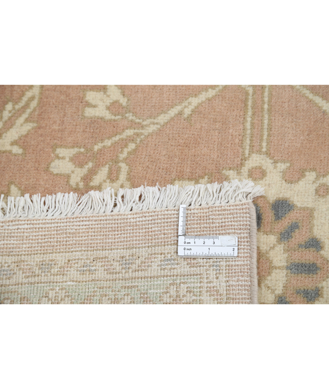 Hand Knotted Turkish Oushak Wool Rug - 6'10'' x 8'5'' 6'10'' x 8'5'' (205 X 253) / Peach / Taupe