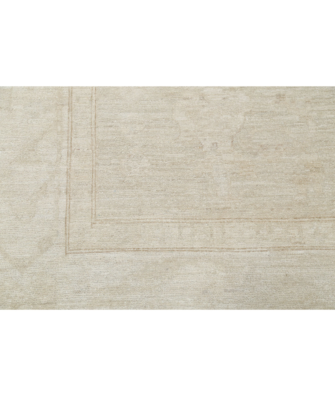 Hand Knotted Oushak Wool Rug - 8'2'' x 10'5'' 8'2'' x 10'5'' (245 X 313) / Grey / Ivory