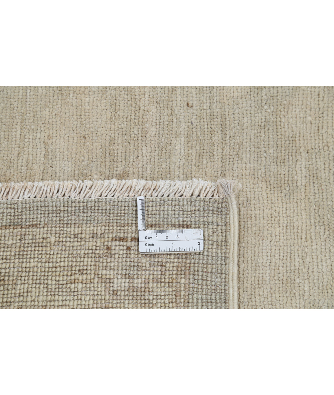 Hand Knotted Oushak Wool Rug - 8'2'' x 10'5'' 8'2'' x 10'5'' (245 X 313) / Grey / Ivory