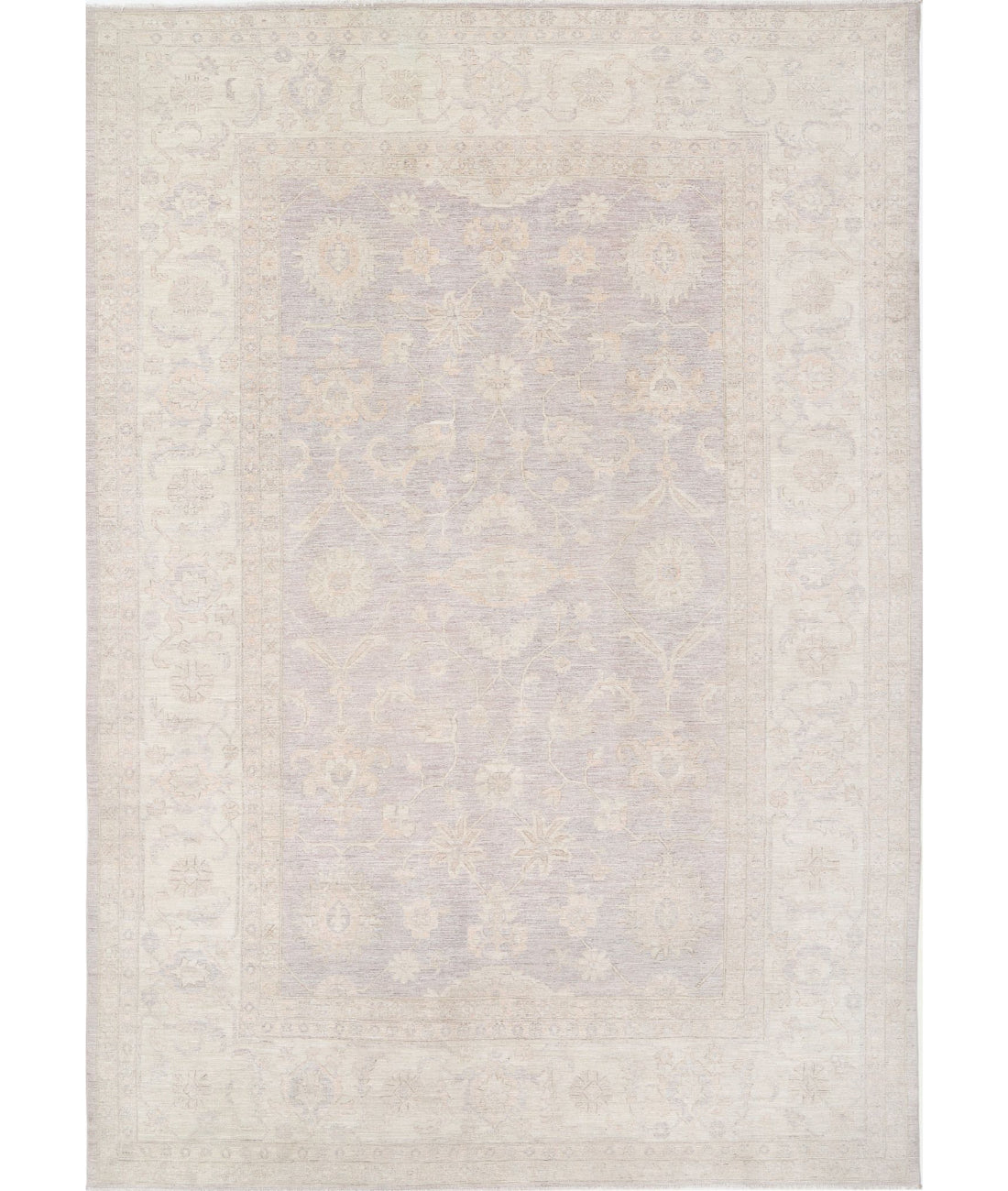 Hand Knotted Oushak Wool Rug - 9&#39;11&#39;&#39; x 14&#39;2&#39;&#39; 9&#39;11&#39;&#39; x 14&#39;2&#39;&#39; (298 X 425) / Grey / Ivory