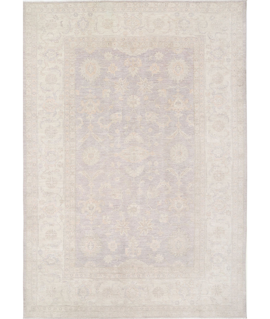 Hand Knotted Oushak Wool Rug - 9'11'' x 14'2''
