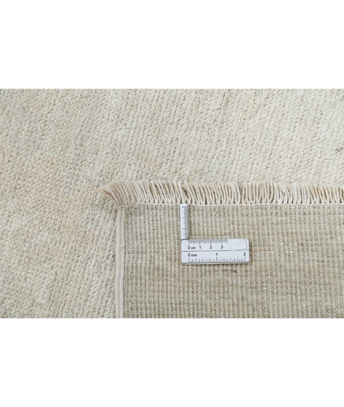 Hand Knotted Oushak Wool Rug - 9'0'' x 11'6'' 9'0'' x 11'6'' (270 X 345) / Ivory / Ivory