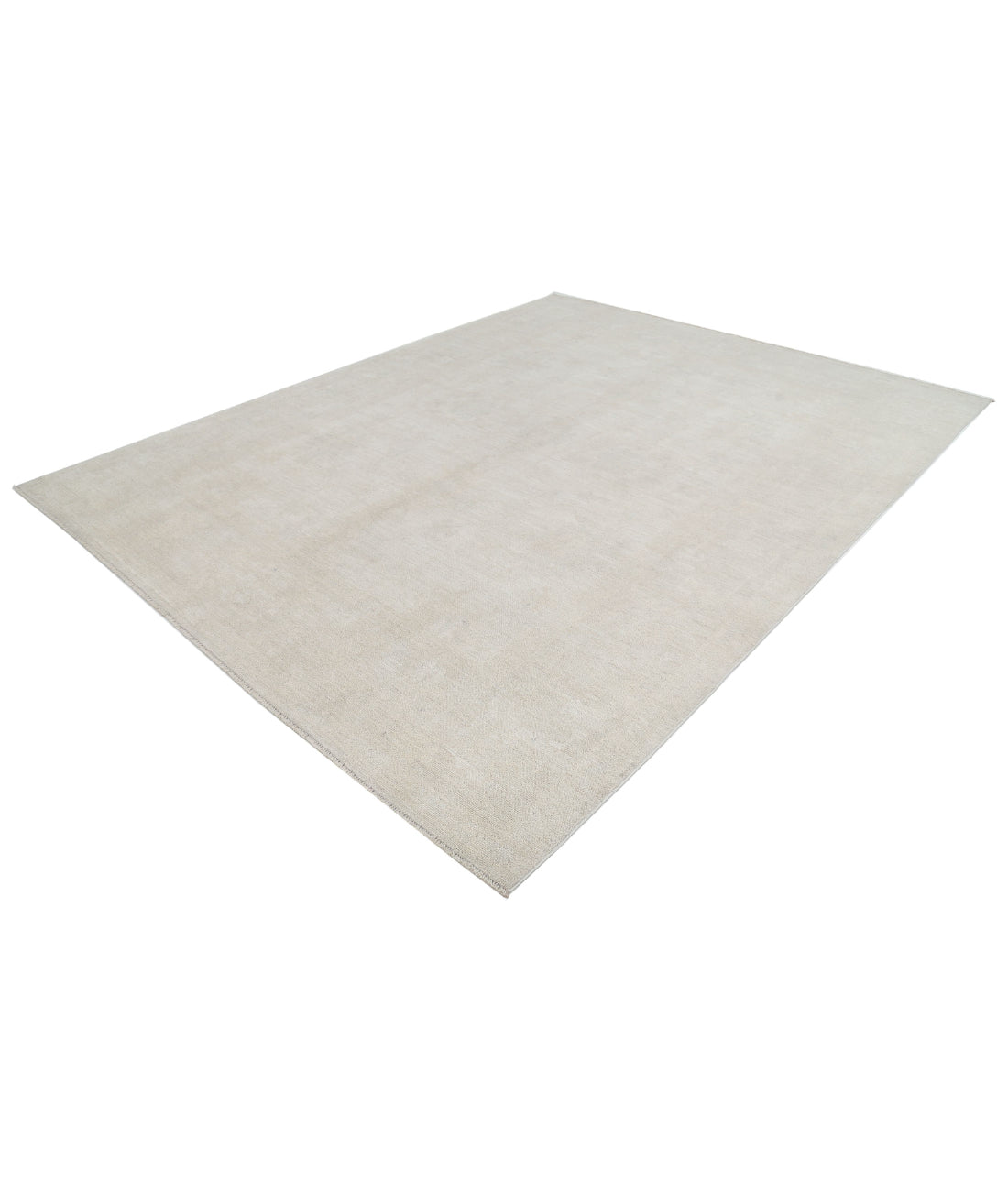 Hand Knotted Oushak Wool Rug - 9'0'' x 11'9'' 9'0'' x 11'9'' (270 X 353) / Ivory / Ivory