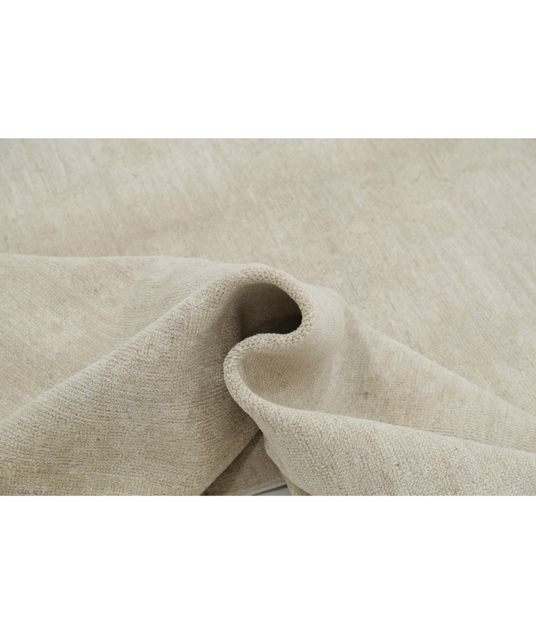 Hand Knotted Oushak Wool Rug - 9'0'' x 11'9'' 9'0'' x 11'9'' (270 X 353) / Ivory / Ivory