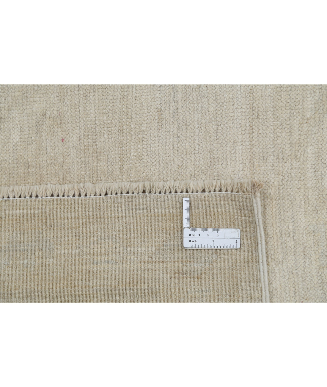 Hand Knotted Oushak Wool Rug - 9'0'' x 11'9'' 9'0'' x 11'9'' (270 X 353) / Ivory / Ivory