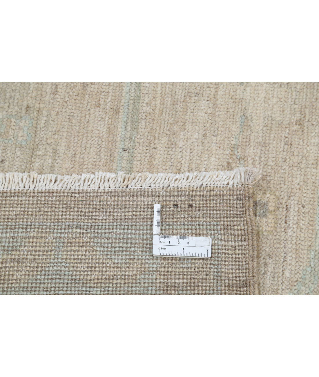 Hand Knotted Oushak Wool Rug - 9'0'' x 11'10''