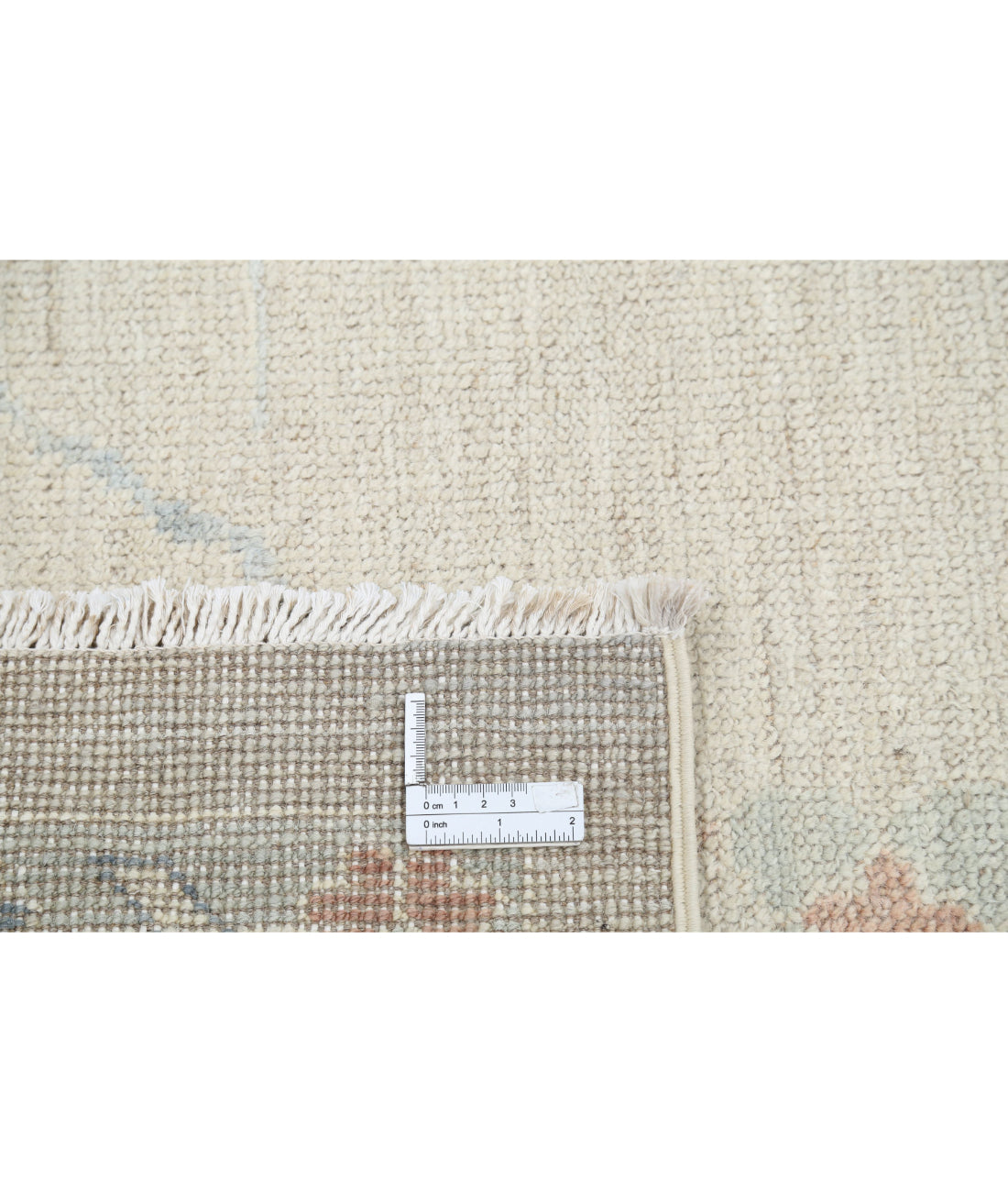 Hand Knotted Oushak Wool Rug - 9'0'' x 11'7''