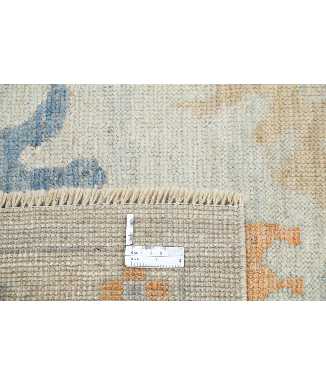 Hand Knotted Oushak Wool Rug - 10'4'' x 14'2'' 10'4'' x 14'2'' (310 X 425) / Blue / Blue