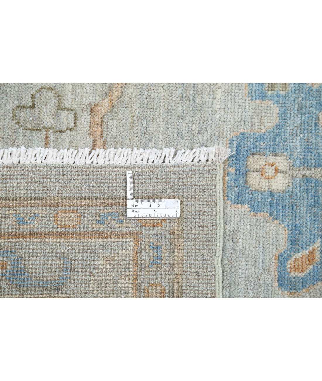 Hand Knotted Oushak Wool Rug - 10'2'' x 14'0''