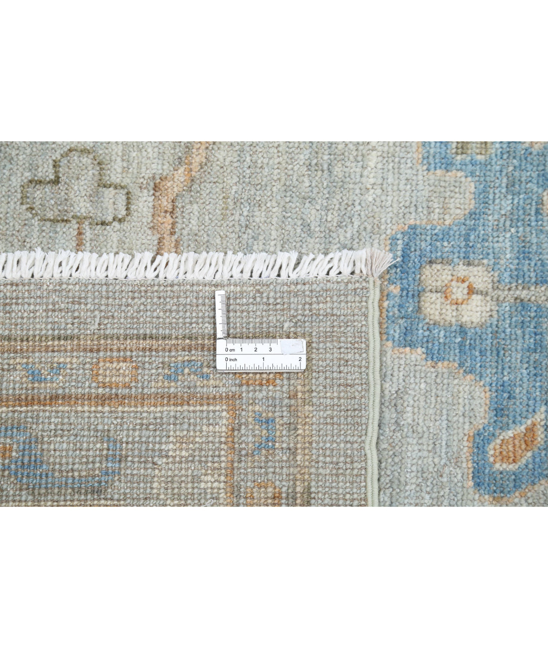 Hand Knotted Oushak Wool Rug - 10'2'' x 14'0'' 10'2'' x 14'0'' (305 X 420) / Blue / Blue