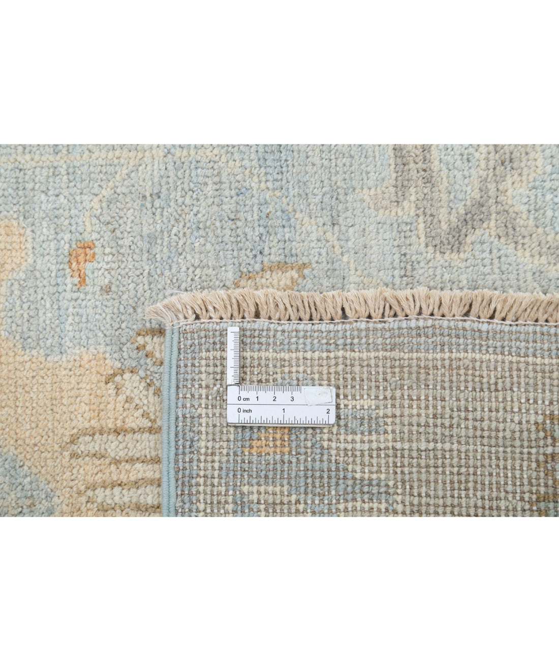 Hand Knotted Oushak Wool Rug - 3'1'' x 11'6''