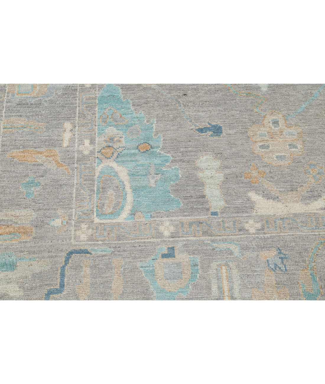 Hand Knotted Oushak Wool Rug - 5'11'' x 8'1'' 5'11'' x 8'1'' (178 X 243) / Brown / Grey