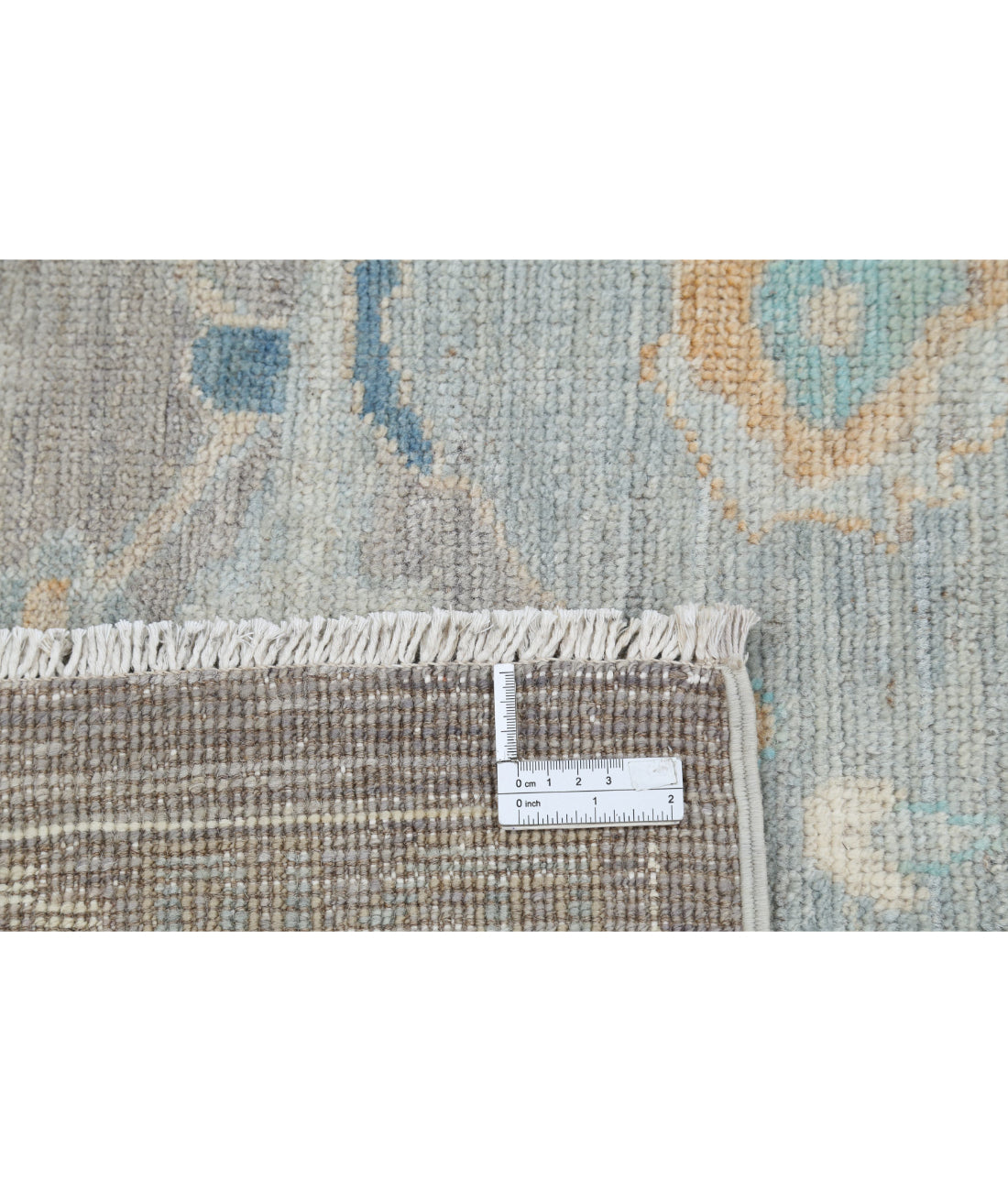 Hand Knotted Oushak Wool Rug - 5'11'' x 8'1'' 5'11'' x 8'1'' (178 X 243) / Brown / Grey