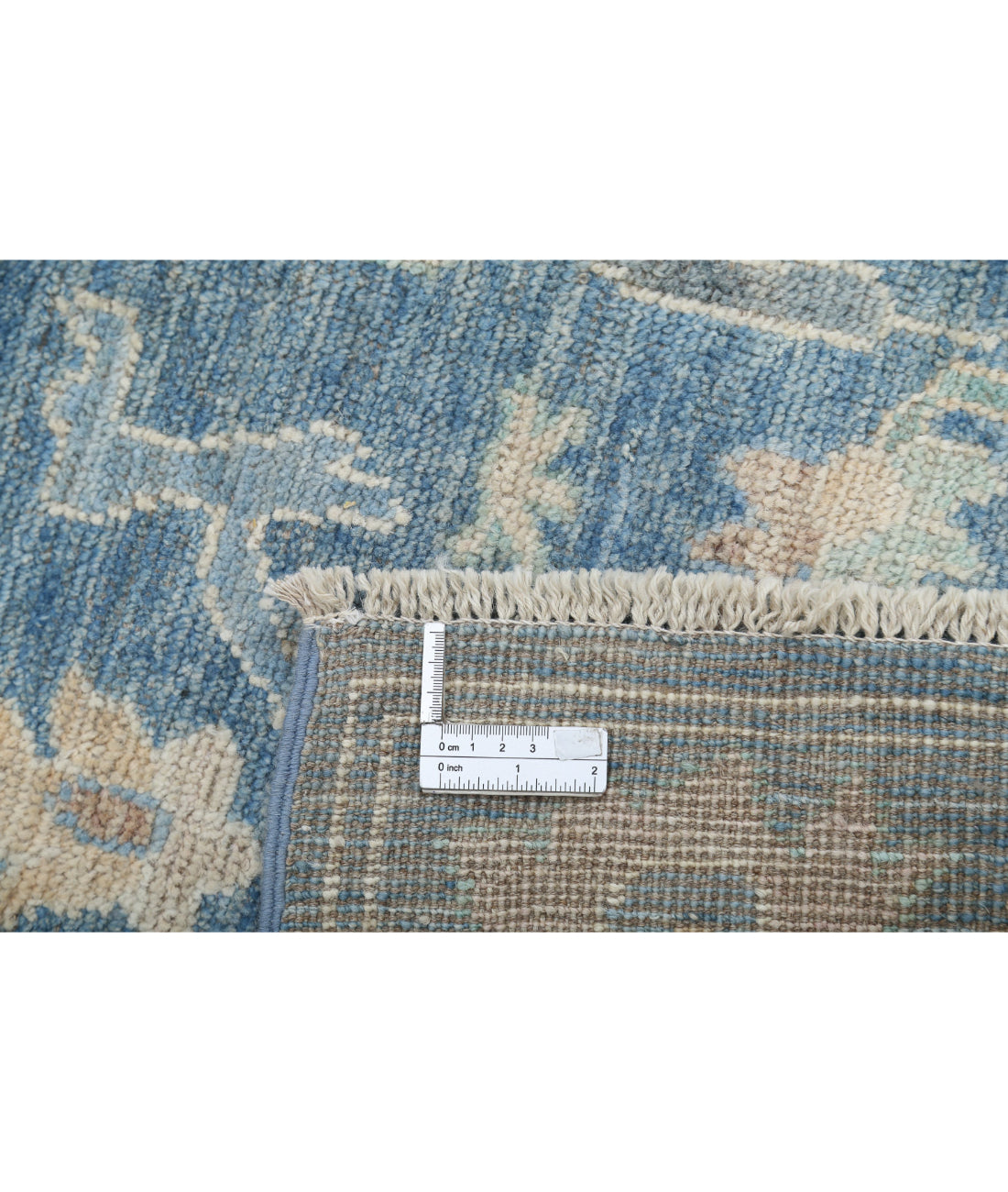 Hand Knotted Oushak Wool Rug - 3'3'' x 9'6''