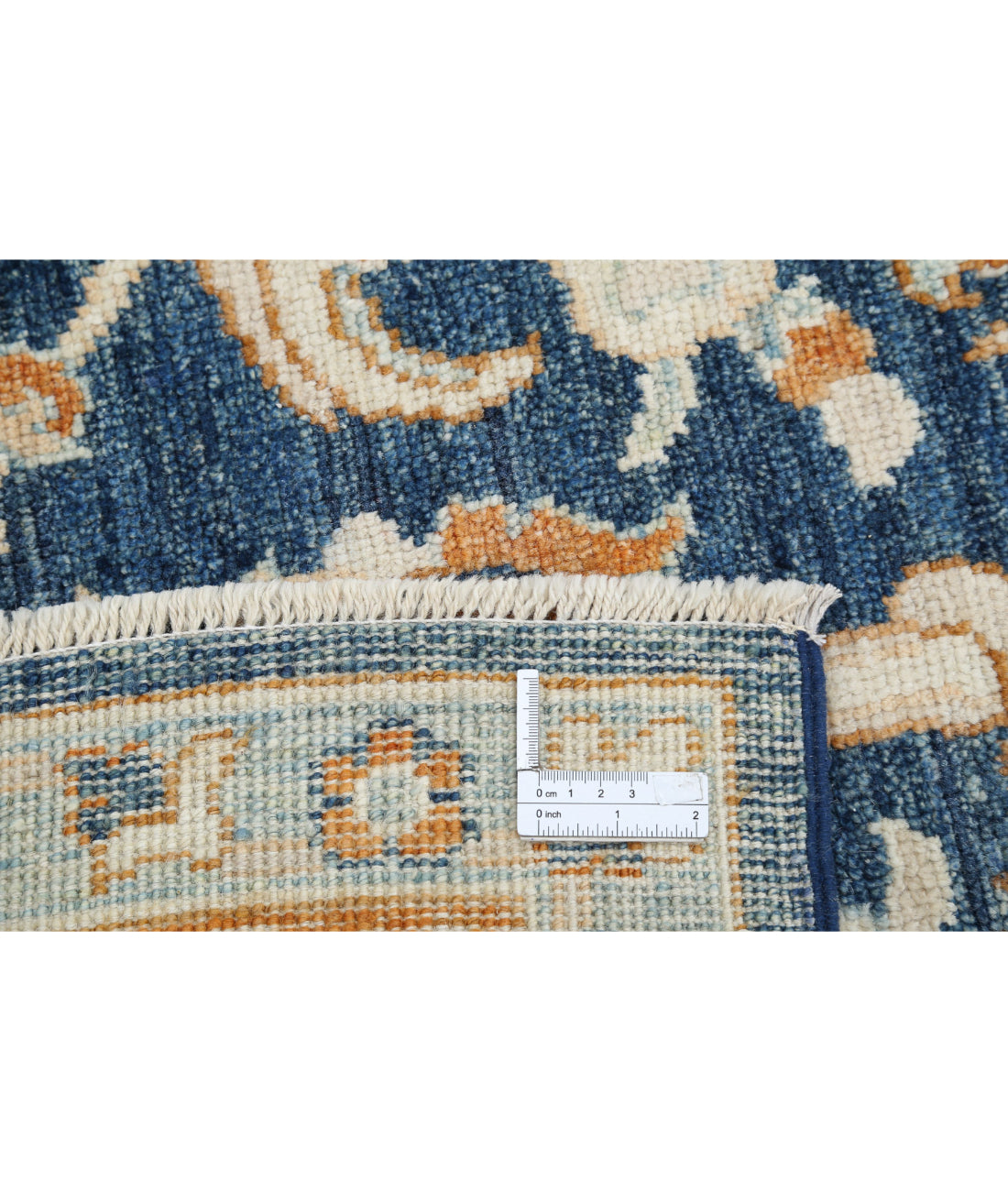 Hand Knotted Oushak Wool Rug - 9'2'' x 12'11'' 9'2'' x 12'11'' (275 X 388) / Blue / Rust