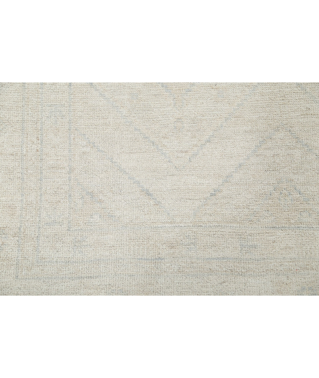 Hand Knotted Oushak Wool Rug - 6'3'' x 9'2'' 6'3'' x 9'2'' (188 X 275) / Ivory / Grey