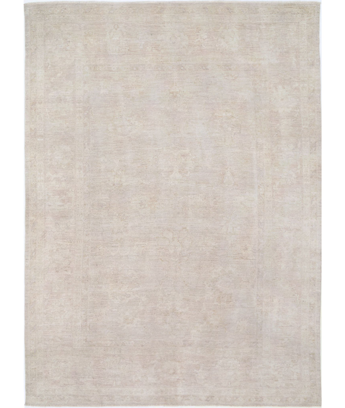 Hand Knotted Oushak Wool Rug - 8&#39;8&#39;&#39; x 11&#39;10&#39;&#39;