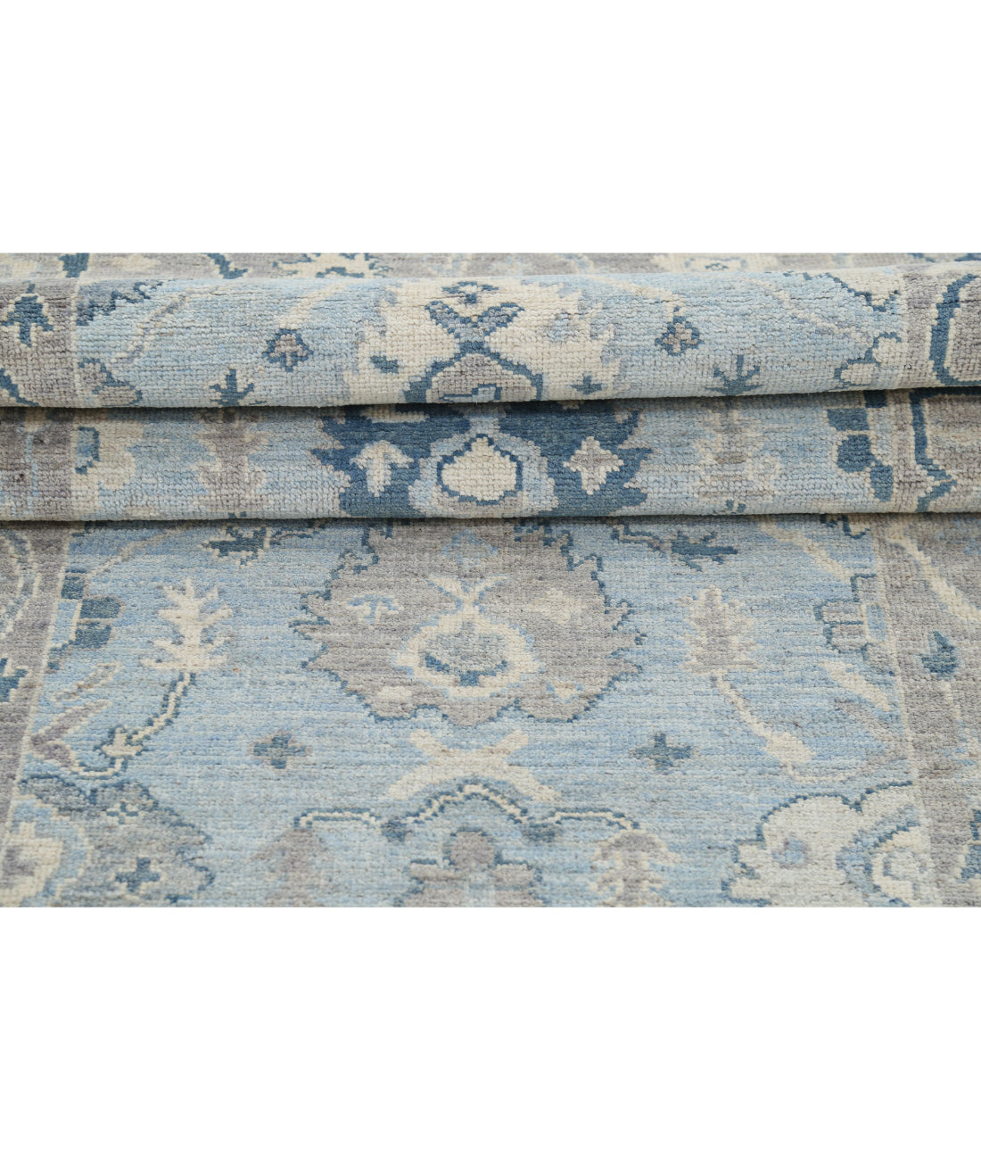 Alfombra de lana Oushak anudada a mano - 3'2'' x 9'7''