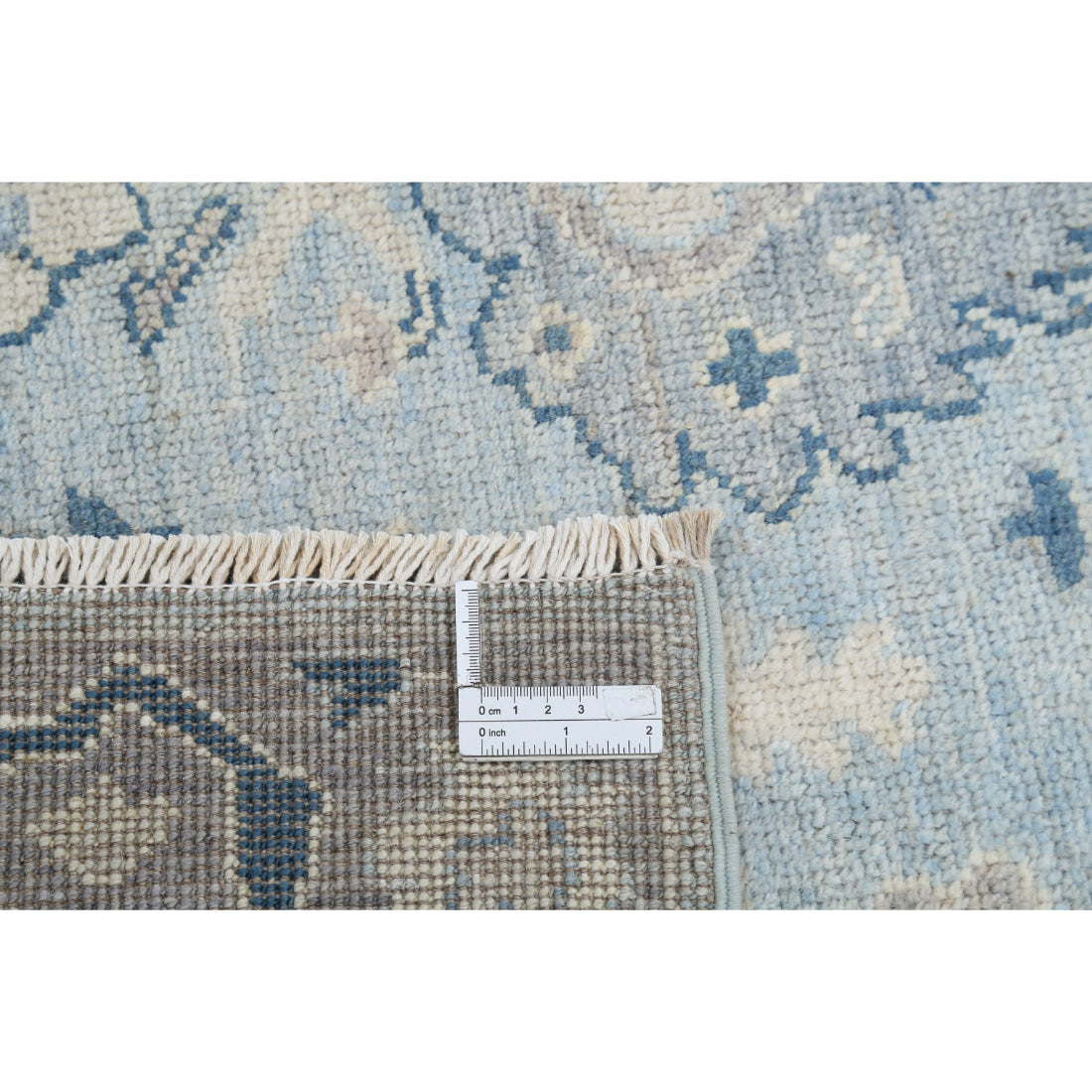 Alfombra de lana Oushak anudada a mano - 3'2'' x 9'7''