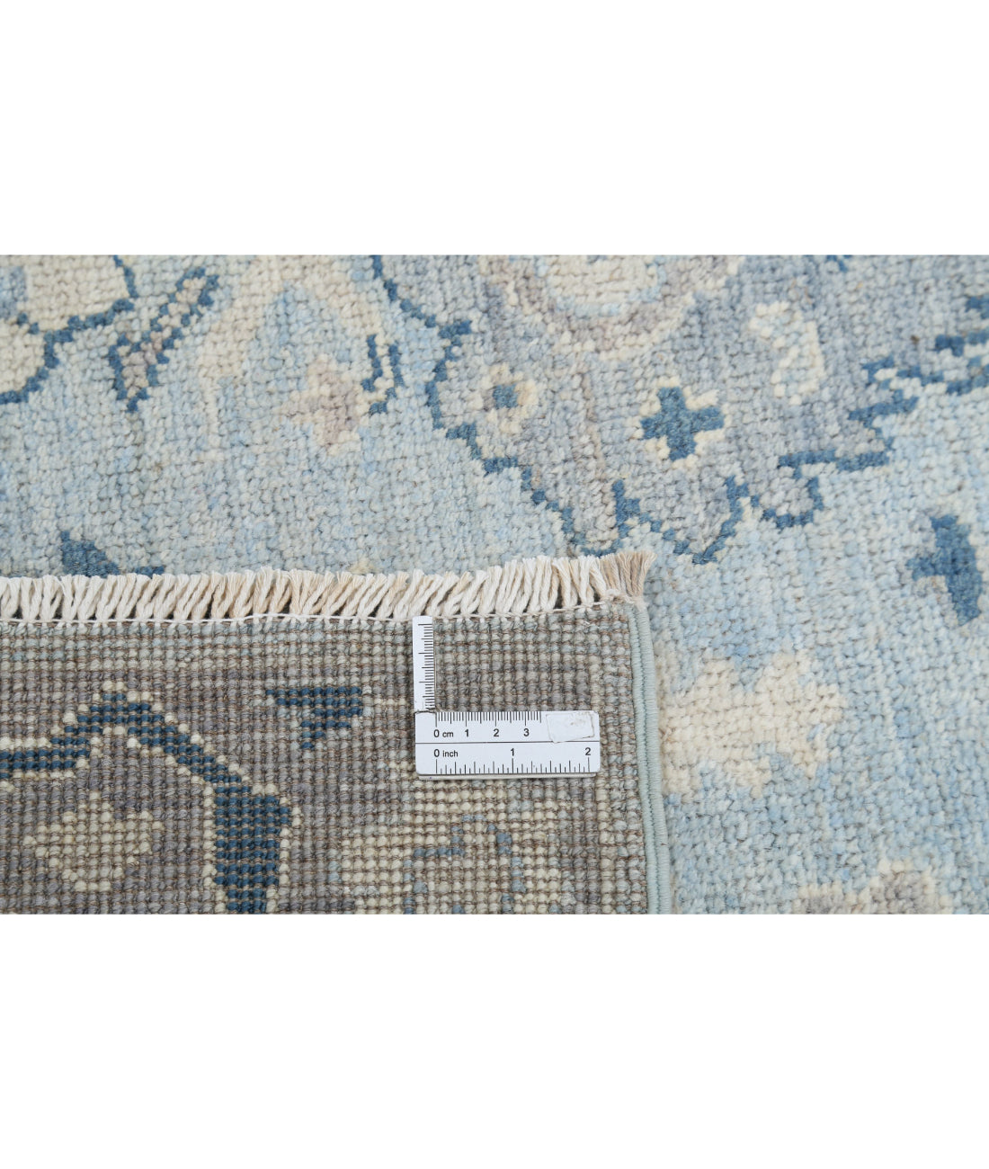 Alfombra de lana Oushak anudada a mano - 3'2'' x 9'7''