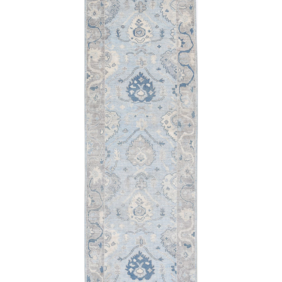 Alfombra de lana Oushak anudada a mano - 3'2'' x 9'7''